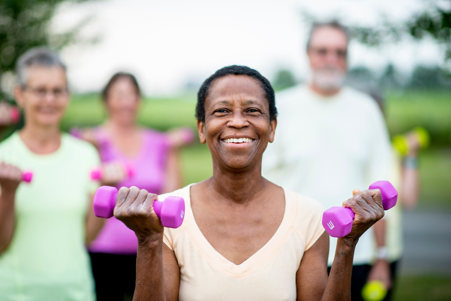 Elderly exercising